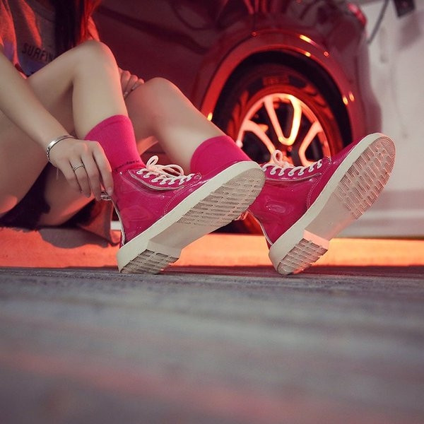 NOI adidasi moderni de dama cu spate transparent in trei culori