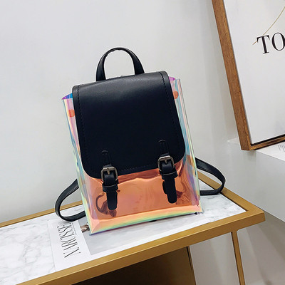 Дамска раница с лъскаво покритие - няколко цвята