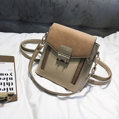 Дамска велурена раница със закопчалка - няколко цвята