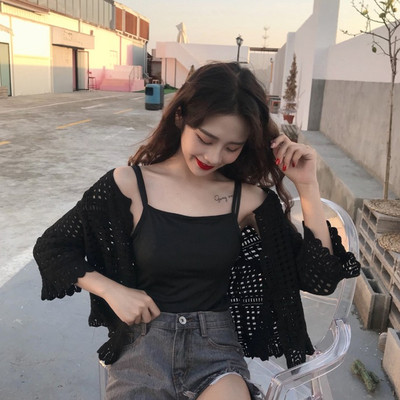 Дамска ежедневна жилетка в три цвята с 3/4 ръкав