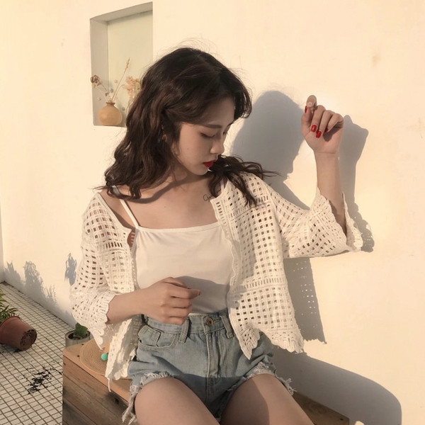 Дамска ежедневна жилетка в три цвята с 3/4 ръкав