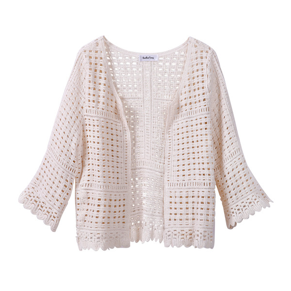 Дамска ежедневна жилетка в три цвята с 3/4 ръкав