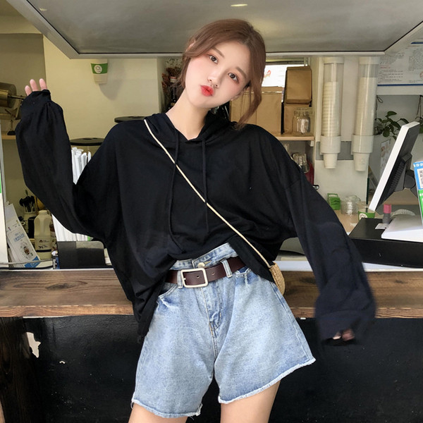 Дамски ежедневен суичър с качулка в няколко цвята