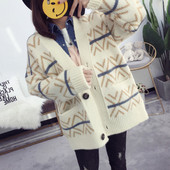 Дамска плътна жилетка с копчета - няколко цвята