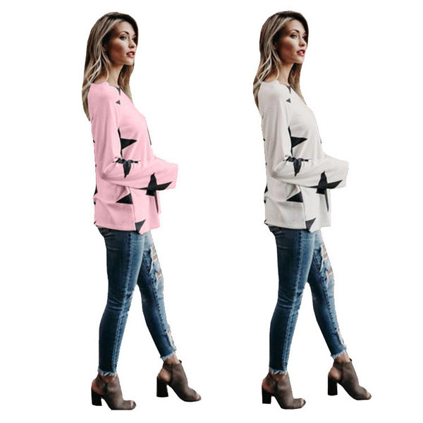 Καθημερινή γυναικεία μπλούζα με πολύχρωμη εφαρμογή σε διάφορα χρώματα