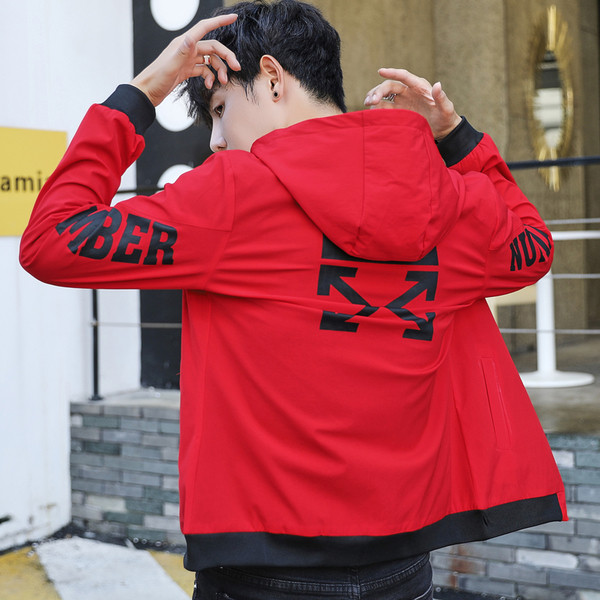 Мъжко модерно яке с надпис и метални елементи в няколко модела