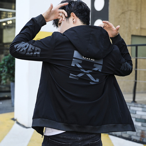 Мъжко модерно яке с надпис и метални елементи в няколко модела