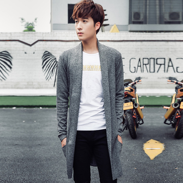 Мъжка стилна жилетка в сив и черен цвят