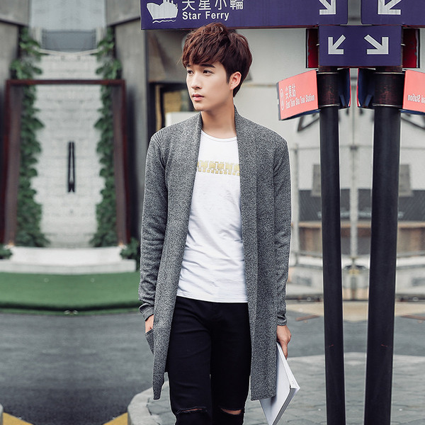 Мъжка стилна жилетка в сив и черен цвят