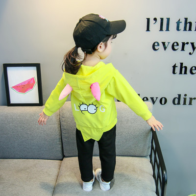 НОВО модерно детско яке за есента с качулка и апликация-три цвята