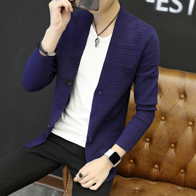 Мъжка жилетка в три цвята с V-образно деколте