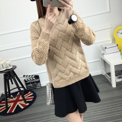 Дамски ежедневен пуловер с О-образна яка в няколко цвята