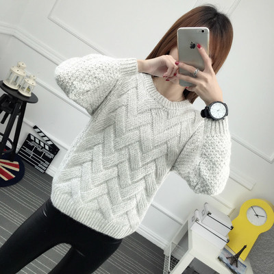 Дамски ежедневен пуловер с О-образна яка в няколко цвята