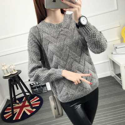 Дамски ежедневен пуловер с О-образна яка в няколко цвята