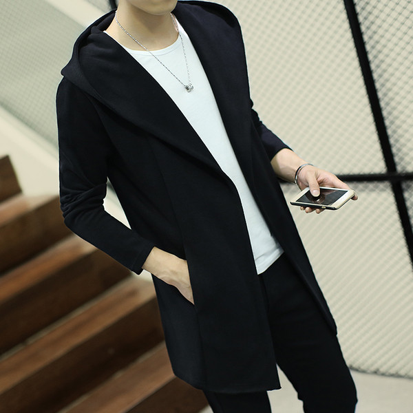 Мъжко дълго горнище с качулка в няколко цвята