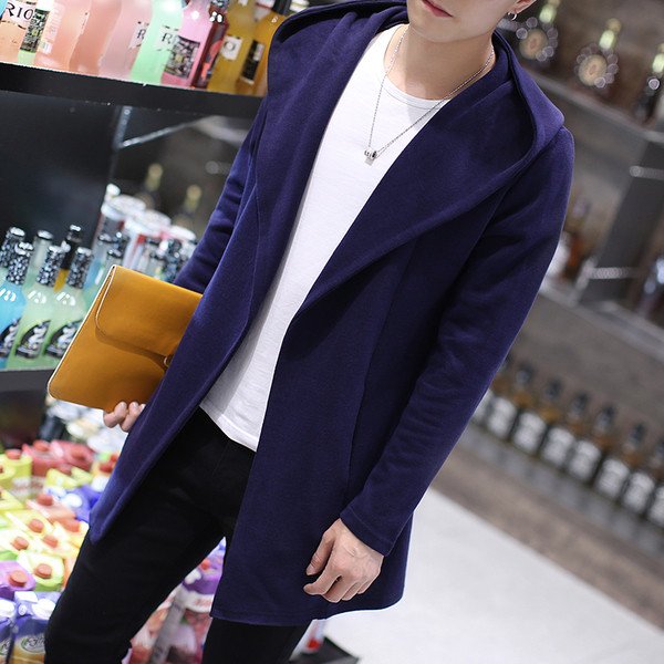 Мъжко дълго горнище с качулка в няколко цвята