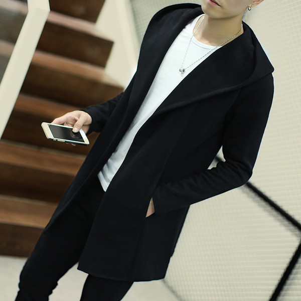 Мъжко дълго горнище с качулка в няколко цвята