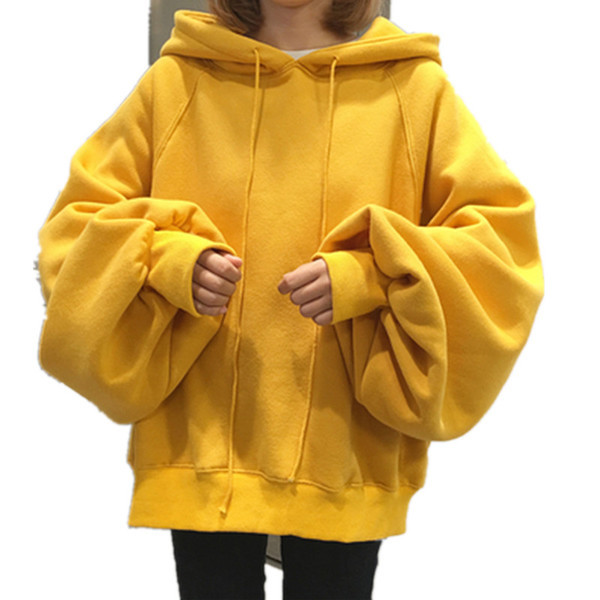 Дамски суичър с широки ръкави в жълт, червен и черен цвят