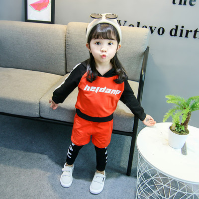 Нов детски спорте комплект за момичета от две части в два цвята