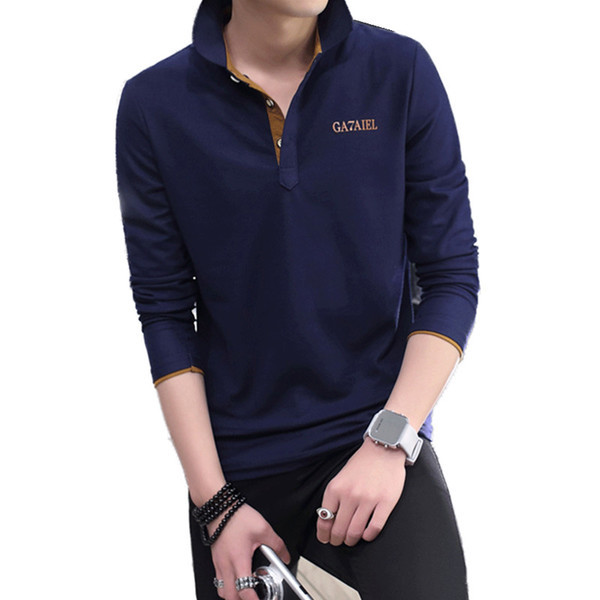 Мъжка блуза в няколко цвята с V-образно деколте и копчета