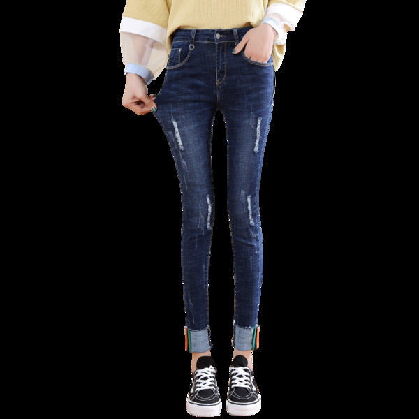 Дамски дънки в три цвята със стандартна талия